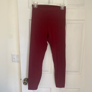Women's Heynuts Burgundy High-Waist Leggings